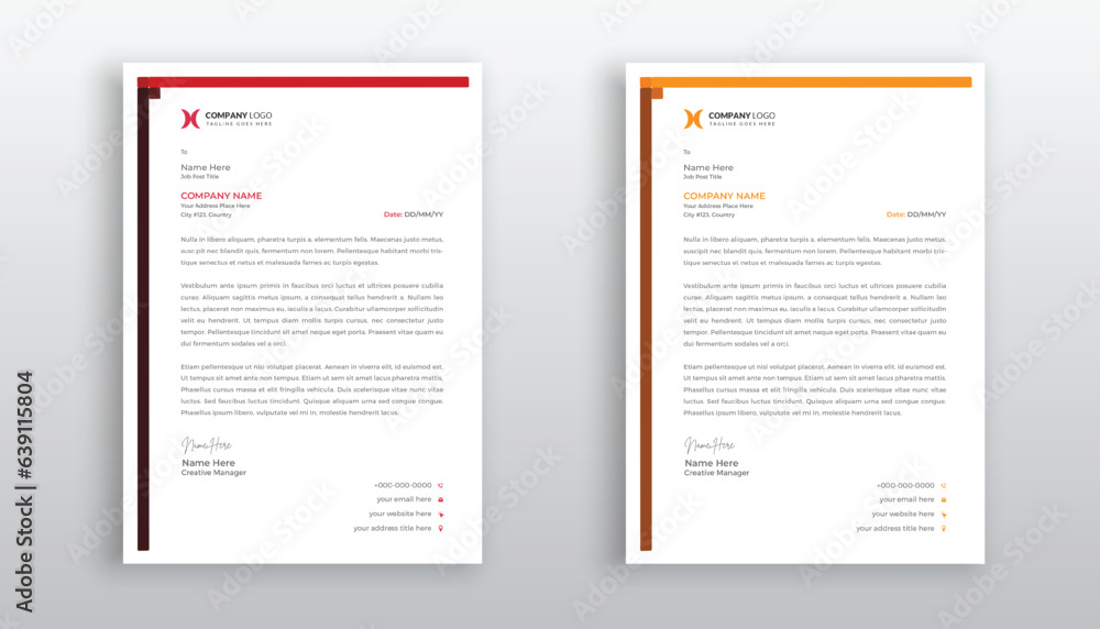 creative and modern business letterhead template