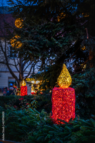 Lights and emotions of the Advent in Brixen. Advent Christmas market colors.