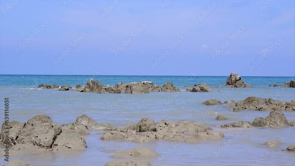Natural Scenery, Expanse Of Rocks On The Surface Of The Sea Water Natural Scenery, Expanse Of Rocks On The Surface Of The Sea Water