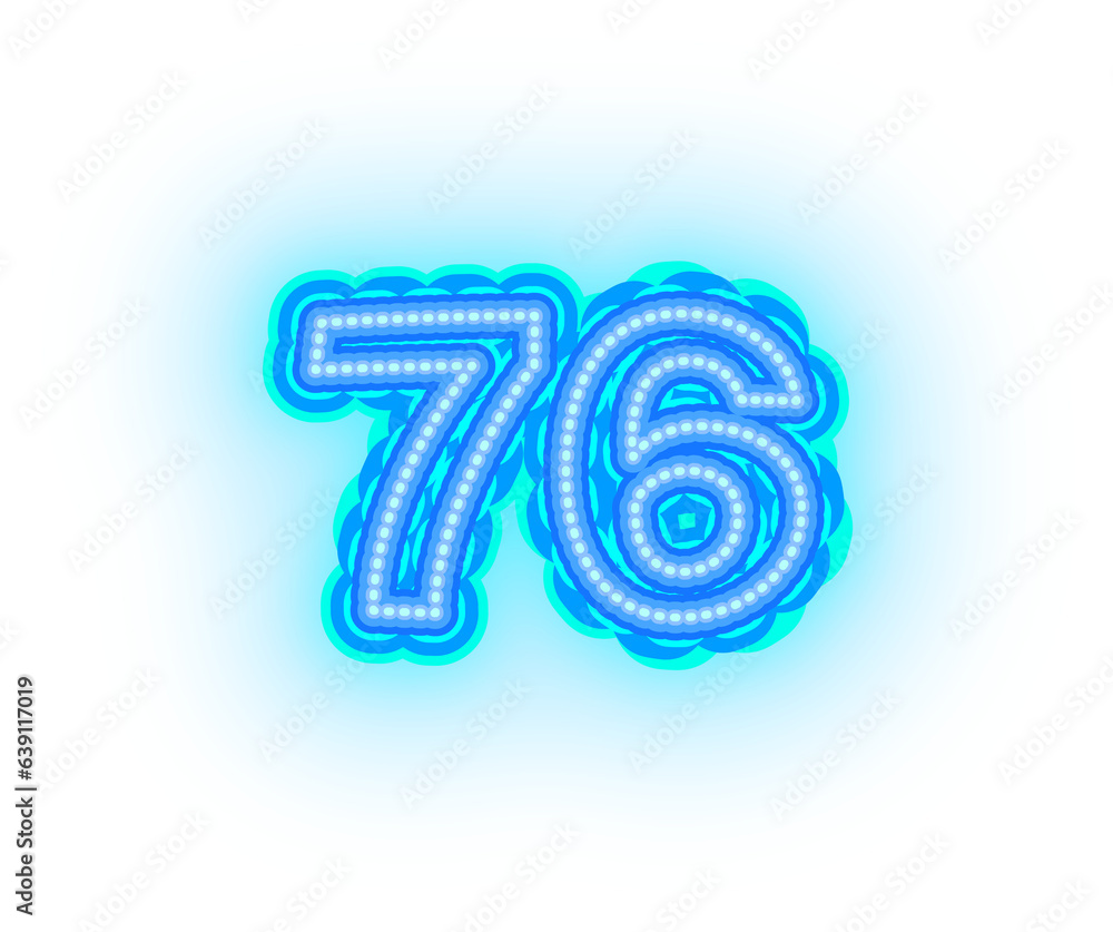 Blue neon alphabet letters, numbers, and signs on a transparent background Blue neon alphabet letters, numbers, and signs on a transparent background