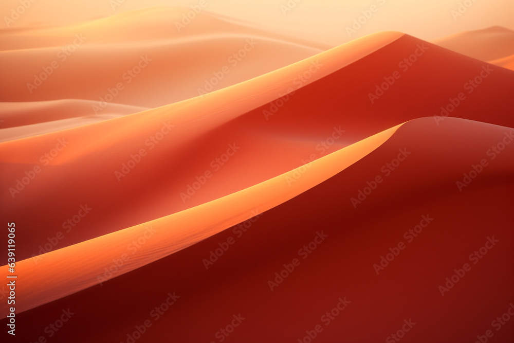 mesmerizing dance of desert sand dunes in the wind, with rippling