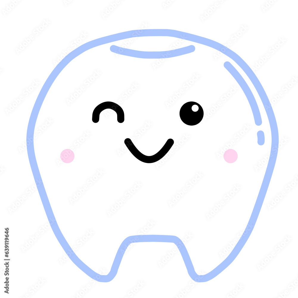 かわいい歯のデフォルメイラスト かわいい歯のデフォルメイラスト