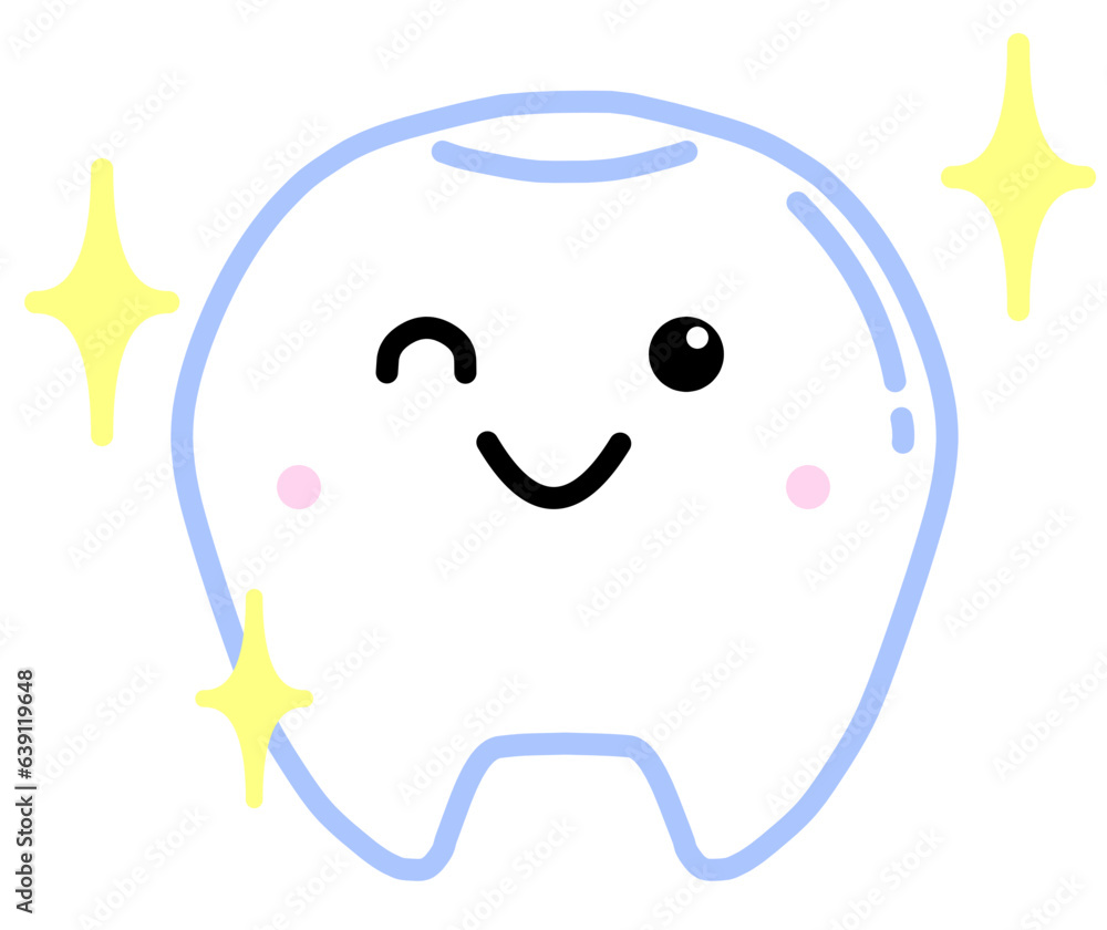 かわいい歯のデフォルメイラスト かわいい歯のデフォルメイラスト
