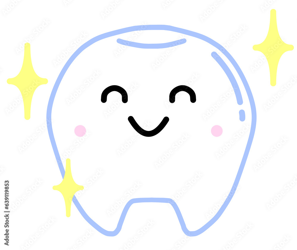 Fototapeta premium かわいい歯のデフォルメイラスト