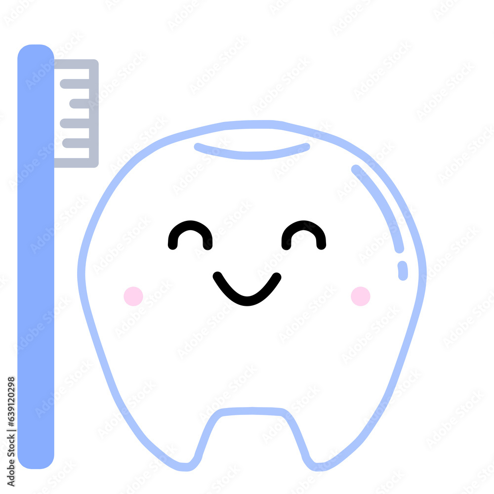 かわいい歯のデフォルメイラスト かわいい歯のデフォルメイラスト