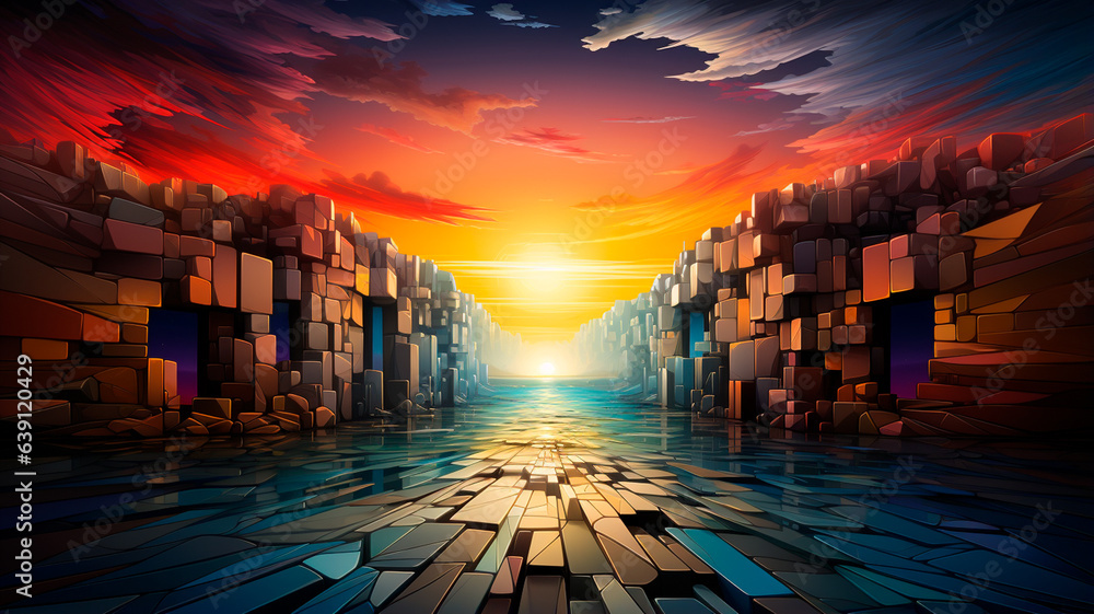 Fototapeta premium abstract background with colorful painting