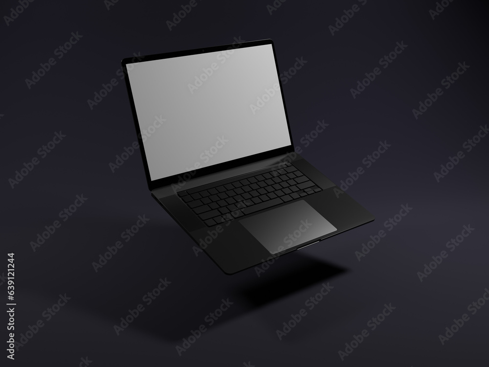 Laptop Device White Isolated Screen Display Laptop Device White Isolated Screen Display