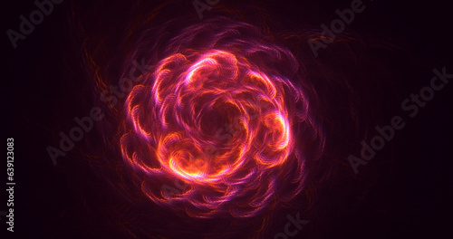 3D rendering abstract circle light background