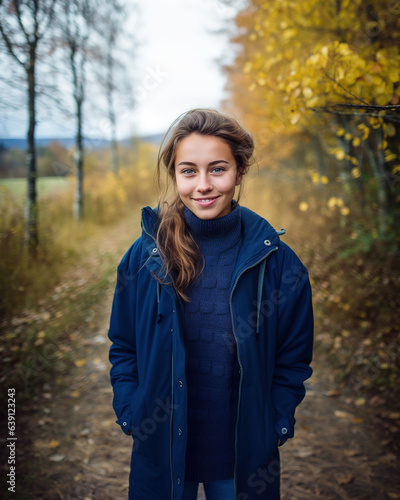 Finnish Teen's Autumn Joy: Embracing Diversity in Indigo