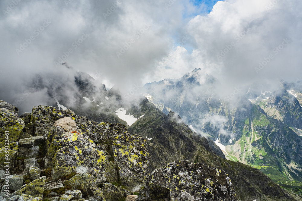 view from a Východná Vysoká on Rysy and towards the Polish Tatras