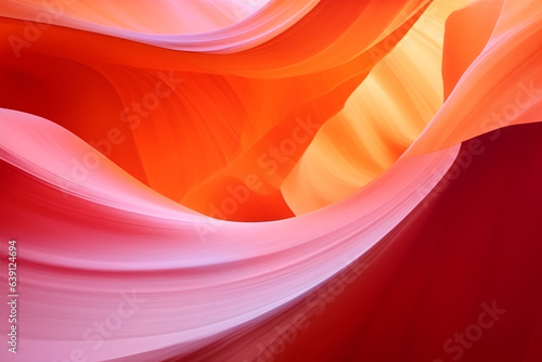 Stunning futuristic banner featuring dark orange, maroon, and pastel orange hues, inspired by Antelope Canyon in the Navajo Reservation near Page, Arizona, USA. Artwork and travel concept. GenAI