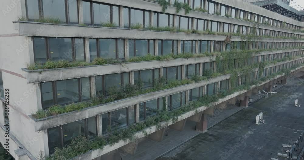 LunaVista Aerial Drone Shot Krakow Poland Abandoned Hala Forum Soviet Brutalist Architecture at Sunrise LunaVista Aerial Drone Shot Krakow Poland Abandoned Hala Forum Soviet Brutalist Architecture at Sunrise