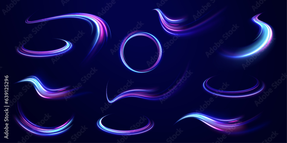 Abstract fire flare trace lens flares acceleration speed motion on night road. Shine dynamic scene. Neon flare. Colorful rays. Abstract fire flare trace lens flares acceleration speed motion on night road. Shine dynamic scene. Neon flare. Colorful rays.