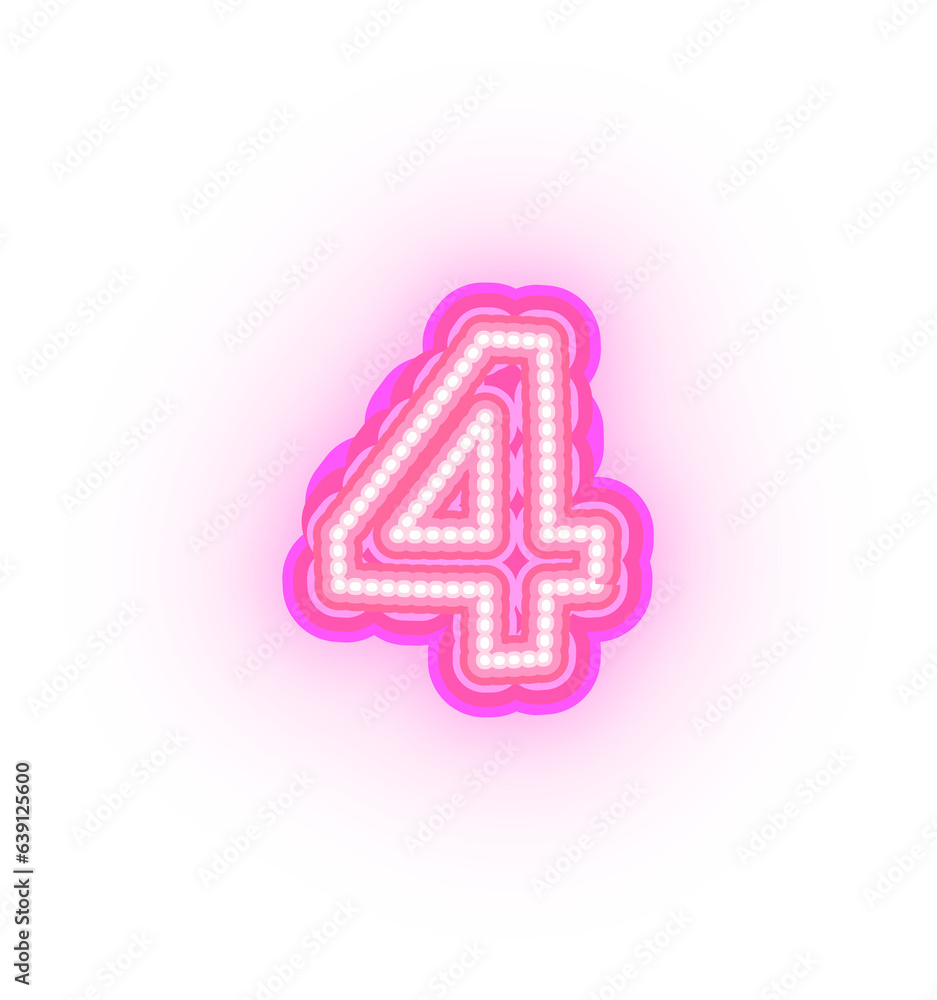Pink Neon Alphabet Letters, Numbers, And Signs On a Transparent Background Pink Neon Alphabet Letters, Numbers, And Signs On a Transparent Background