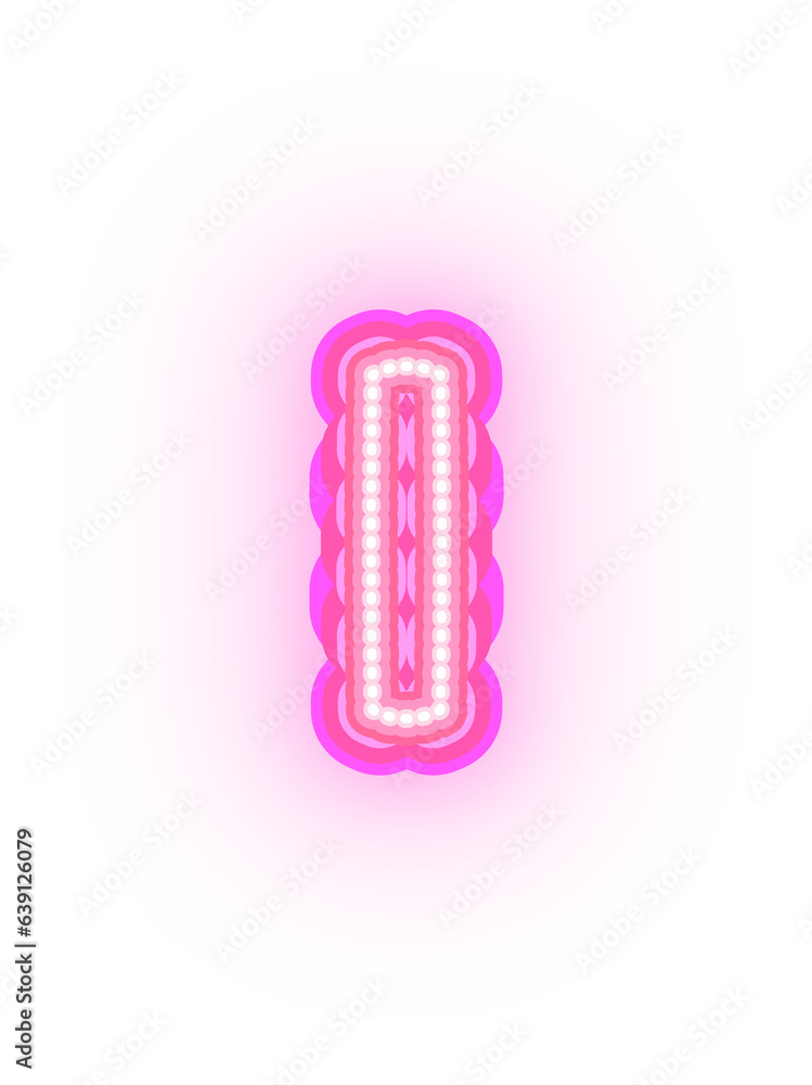 Pink Neon Alphabet Letters, Numbers, And Signs On a Transparent Background Pink Neon Alphabet Letters, Numbers, And Signs On a Transparent Background