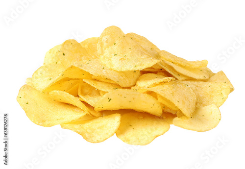 Potato chips, transparent background