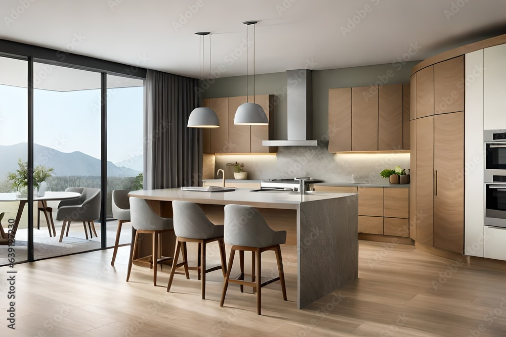 modern kitchen interior generated ai modern kitchen interior generated ai