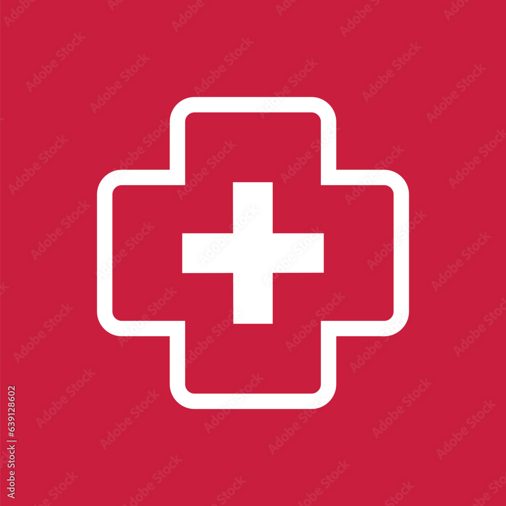 Fototapeta premium vector red cross society logo design