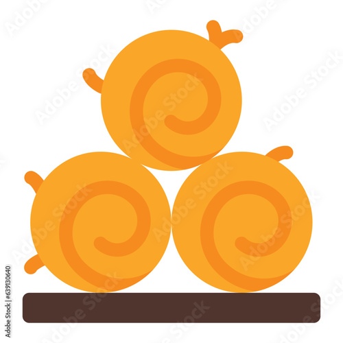 hay bale icon illustration