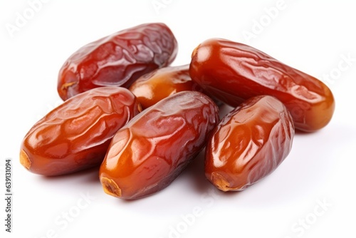 Fruit dates isolated on white background. Generative AI image