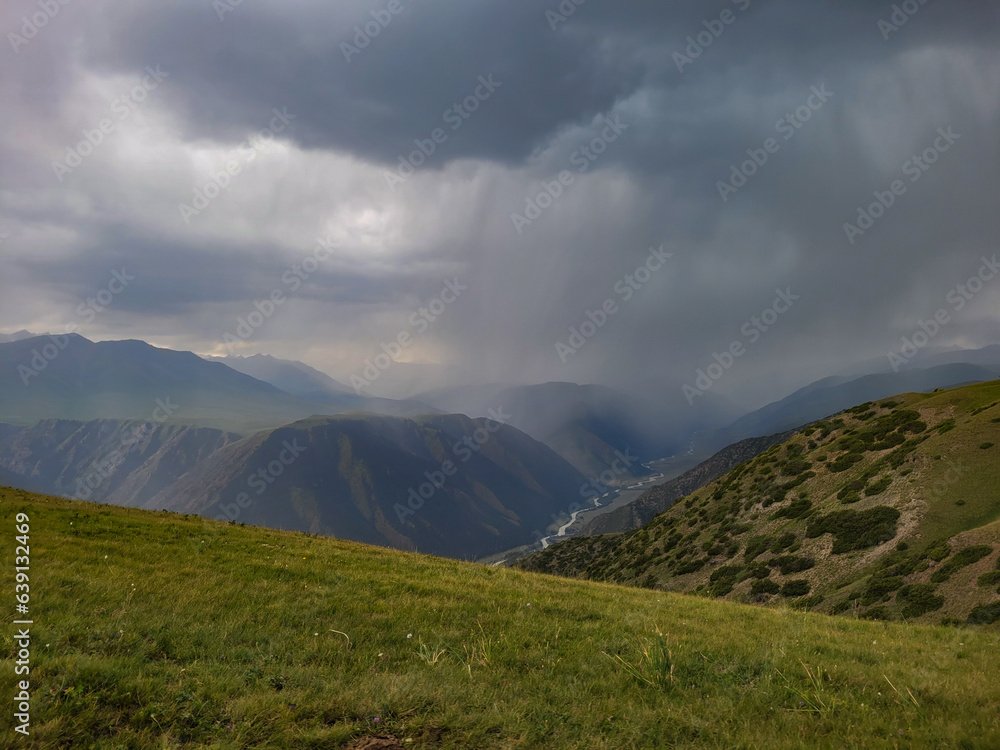 rain in the mountains
