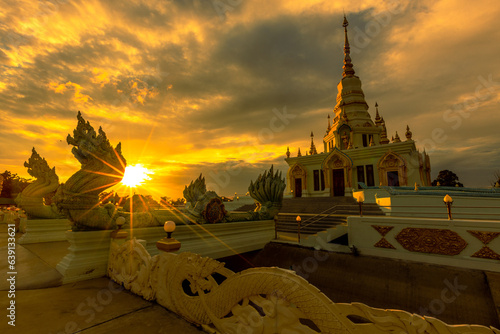 Photography Maha Chedi Wat Saen Suk Sai Boon Landmark near Bangsaen beach It is in the Chonburi province of Thailand