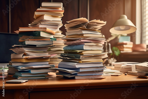 stacked the books cluttered white background