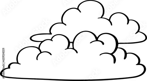 hand drawn cloud illustration.