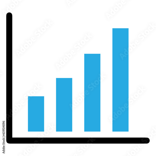 Business chart icon symbol image vector. Illustration of growth diagram data graphic pictogram infographic design image