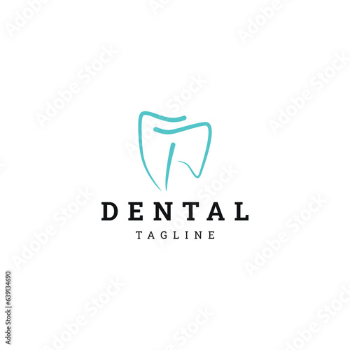 Abstract dental logo icon design template