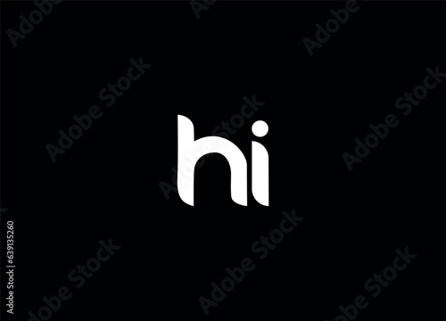 HI Initial logo design and monogram logo