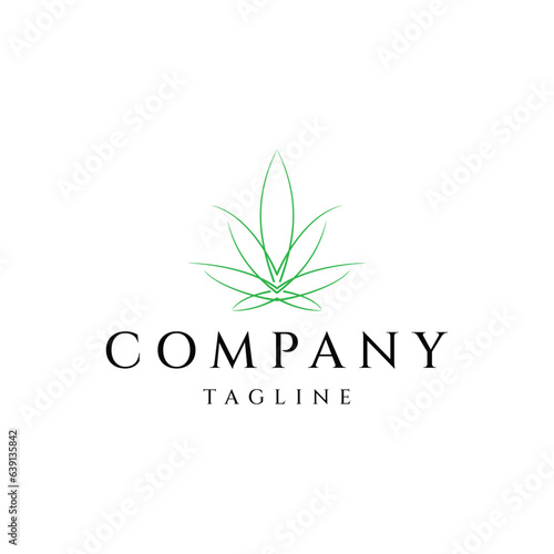 Cannabis logo design icon vector