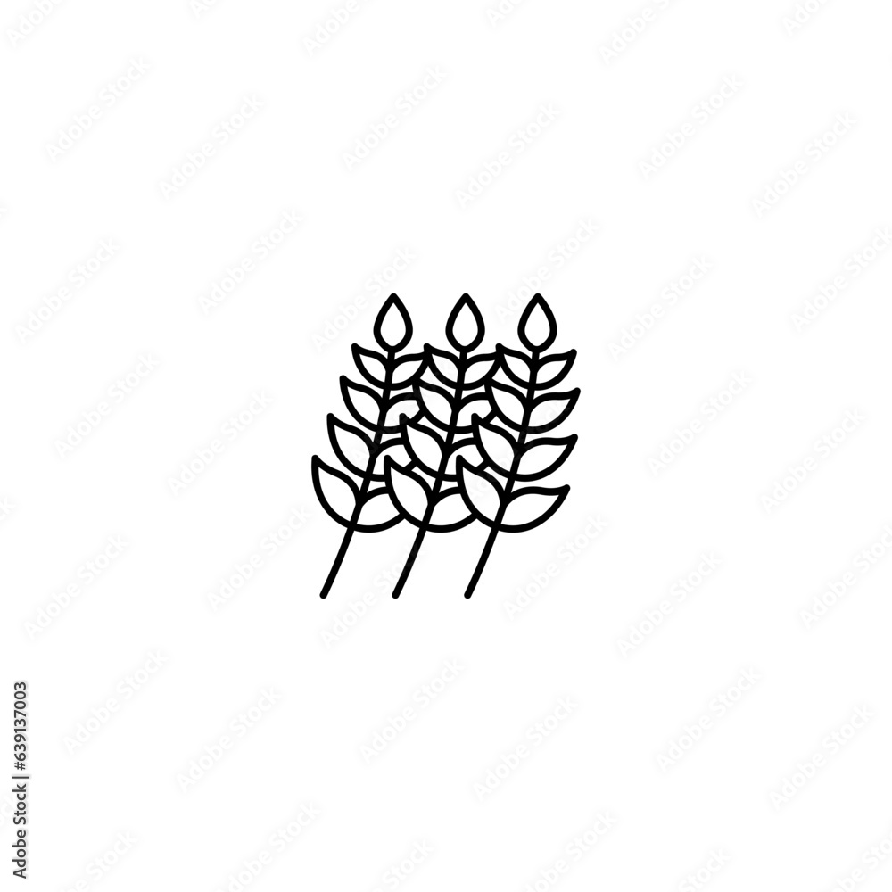 Wheat line icon vector design Wheat line icon vector design