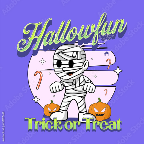 Halloween - Cute Mummy Vector Art, Illustration and Graphic