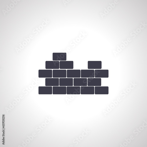 brick wall icon. Building and renovation icon.