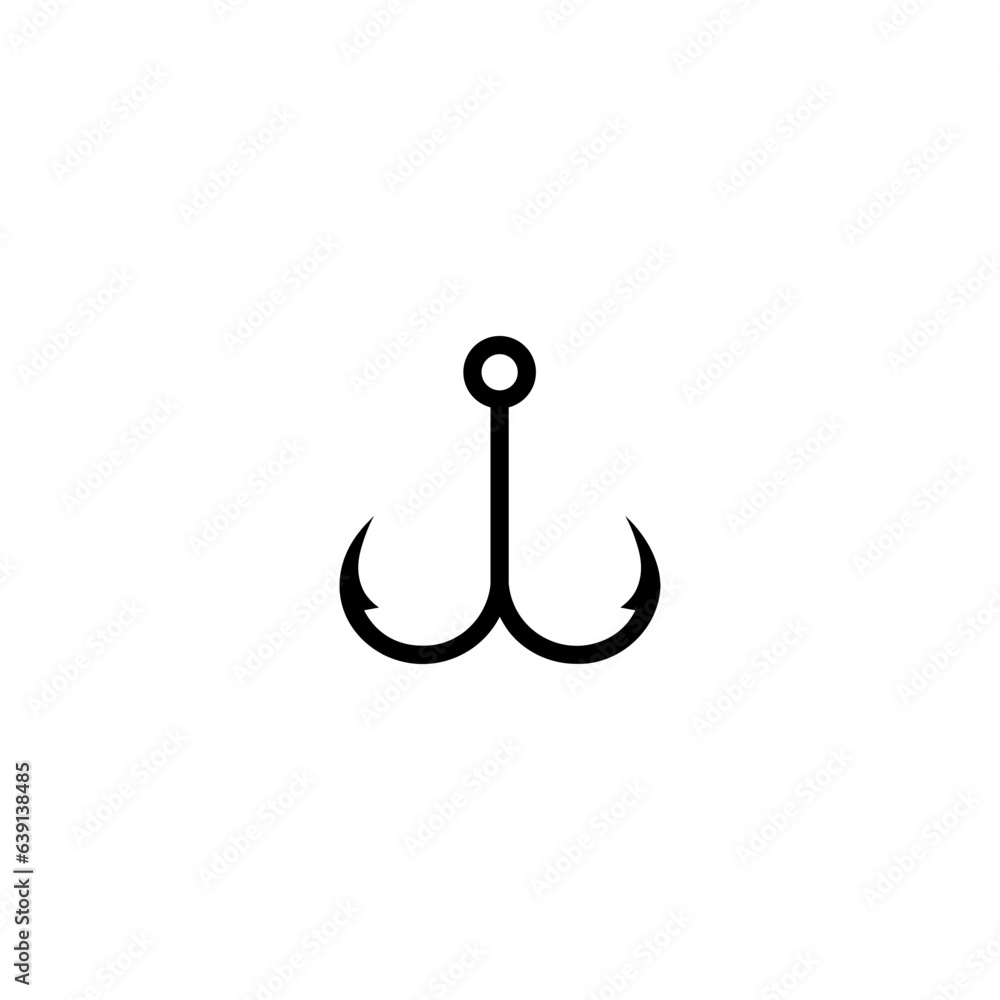 Fishing hook line icon vector design