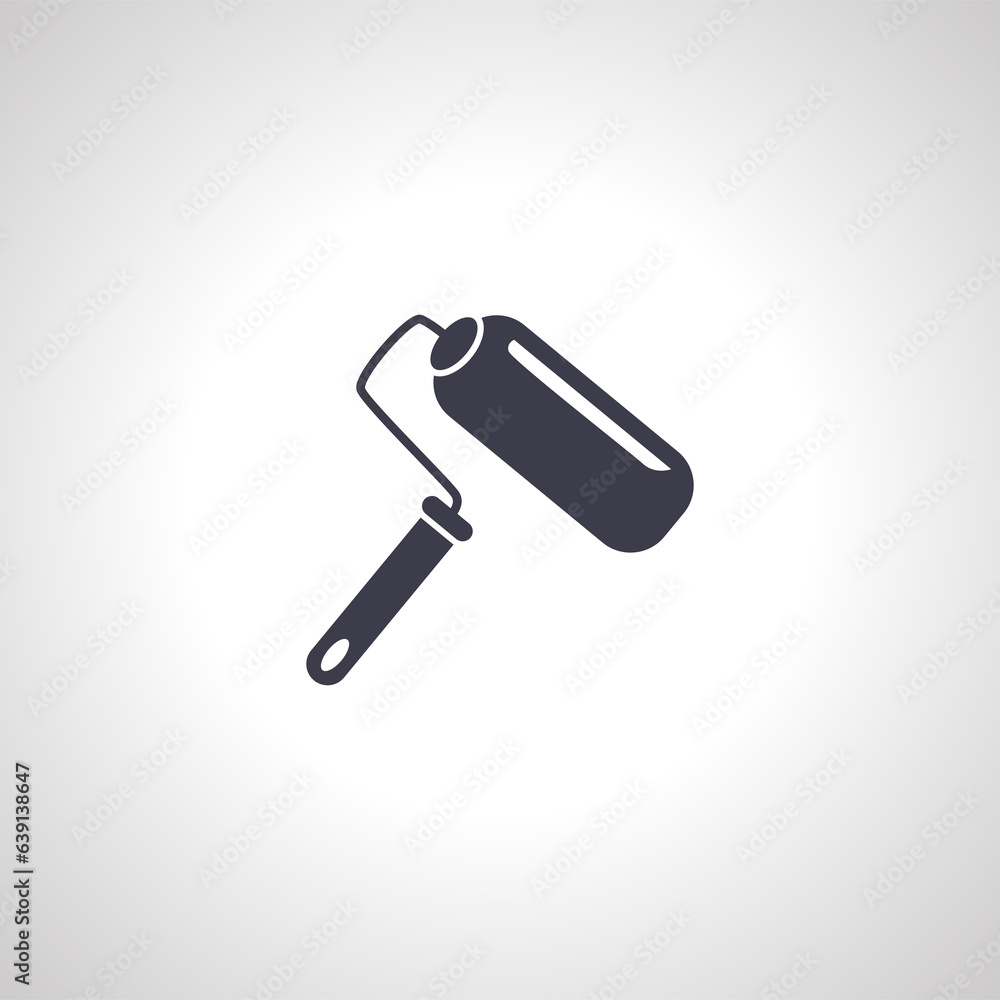 Paint roller isolated icon. painting roller icon. Paint roller isolated icon. painting roller icon.