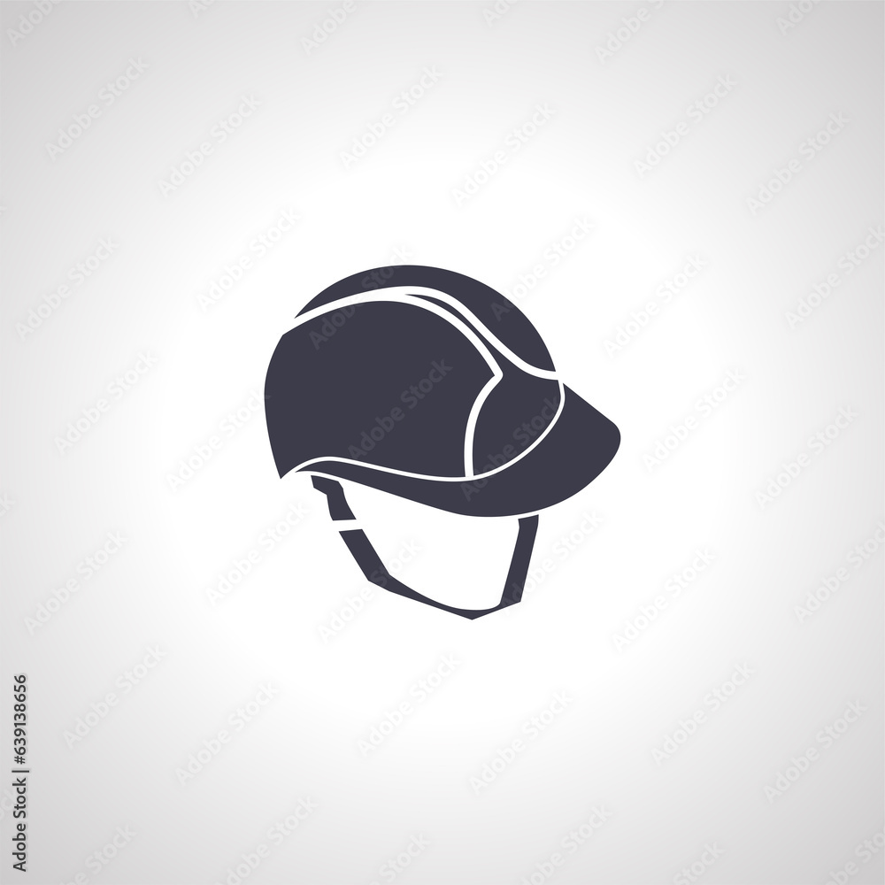 Fototapeta premium construction safety helmet isolated icon.
