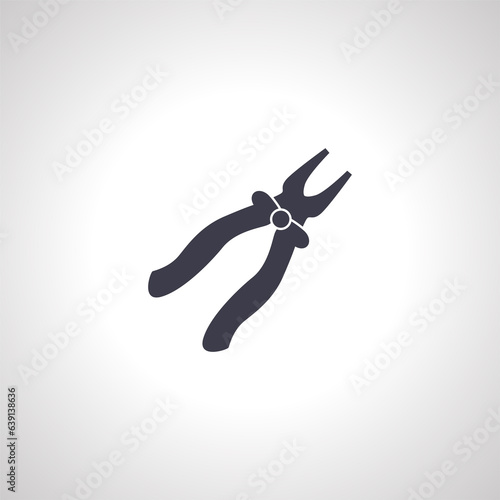 pliers isolated icon, pliers icon. photo