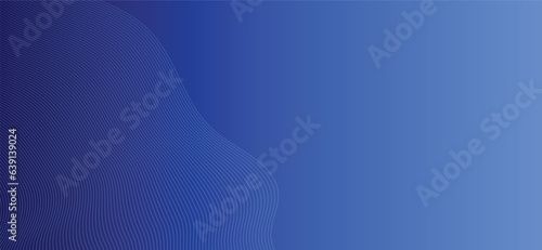 futuristic blue wave background. Blue minimal round lines abstract background. Thin line wavy abstract vector background. Curve wave seamless pattern. Line art striped graphic template