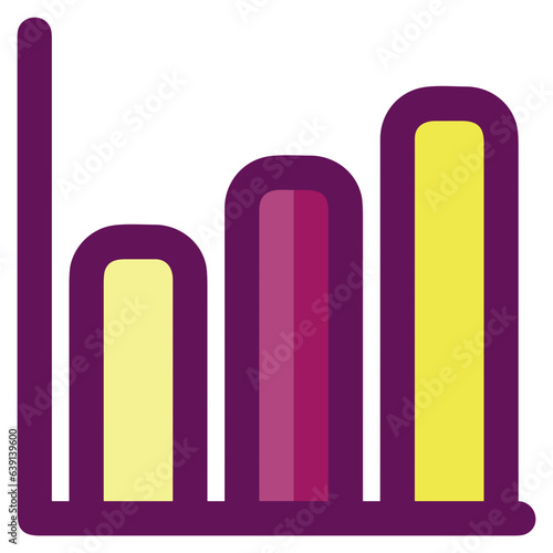 Business chart icon symbol image vector. Illustration of growth diagram data graphic pictogram infographic design image