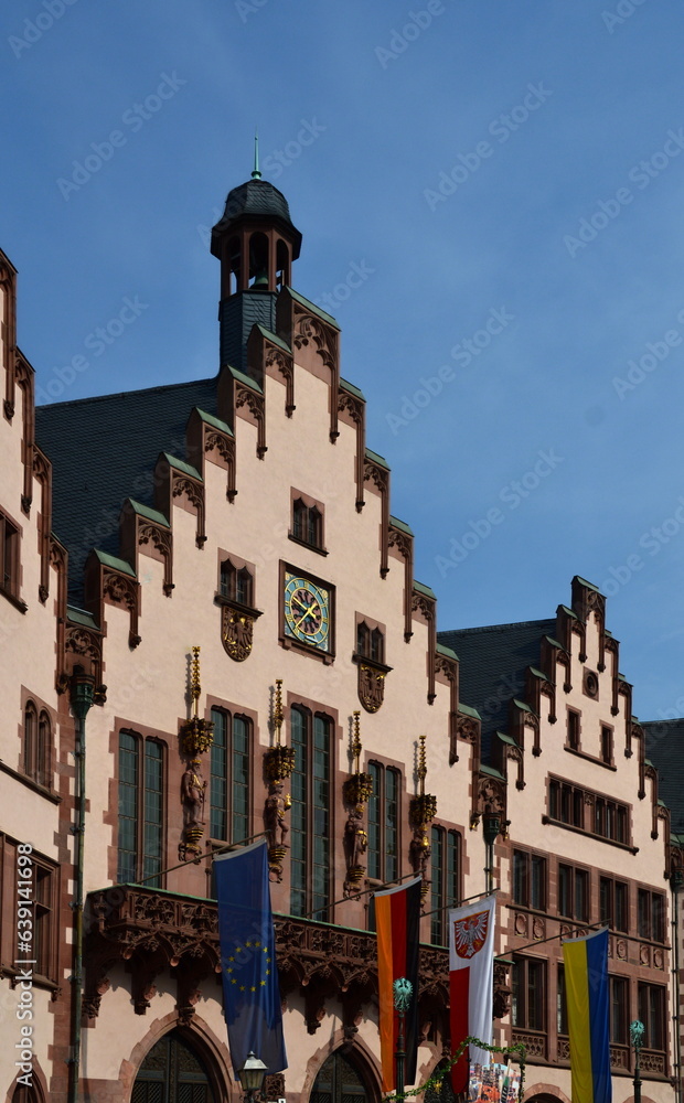 Historical City Hall in the Old Town of Frankfurt at the River Main, Hessen