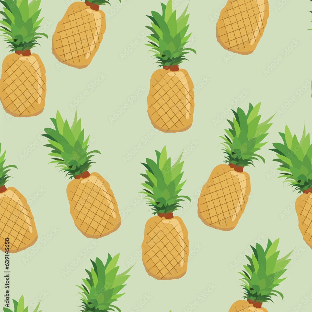 fresh tropical fruit pineapple seamless pattern fresh tropical fruit pineapple seamless pattern