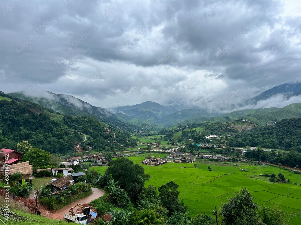 village in the mountains Sapan Village, Nan, Thailand