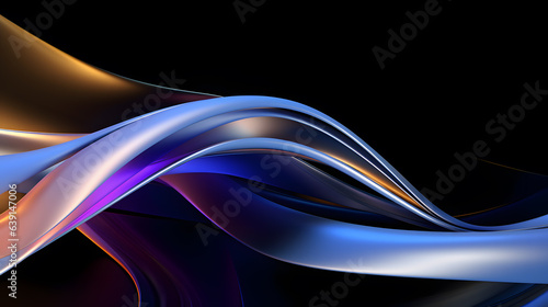 abstract background with a glowing wavy line