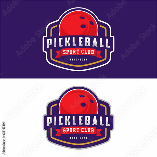 Vector label of bowling. Logo of bowling championship. Vector illustration.
