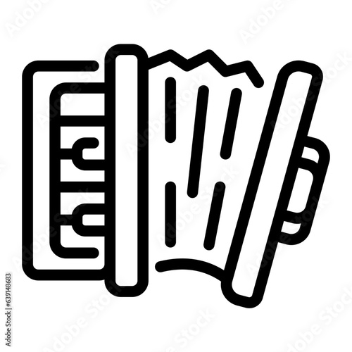 Minimalist Accordion Line Icon Vector Design and Illustration Template for Creative Projects vector design and illustration template