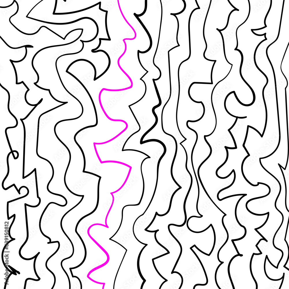 Wavy curvy lines mimic wood material. One of the lines is bright purple and looks like lightning breaking through. Wavy curvy lines mimic wood material. One of the lines is bright purple and looks like lightning breaking through.