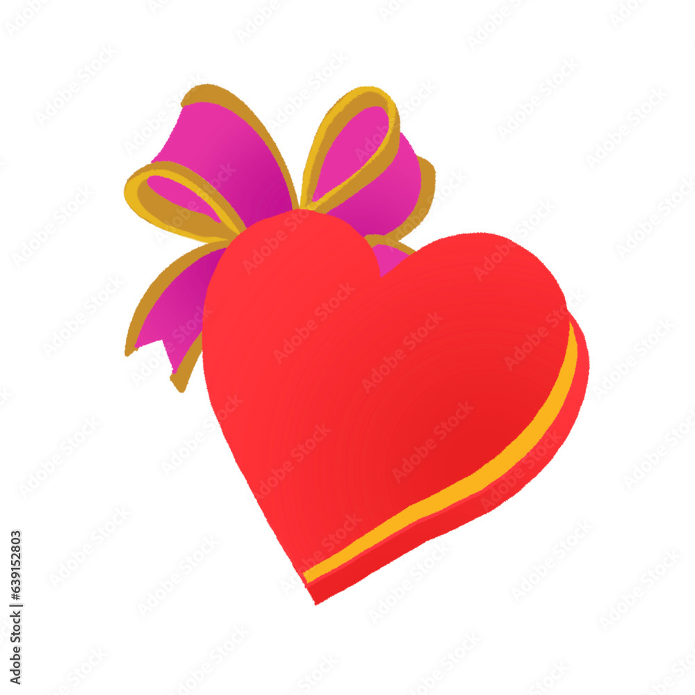 red heart with ribbon red heart with ribbon