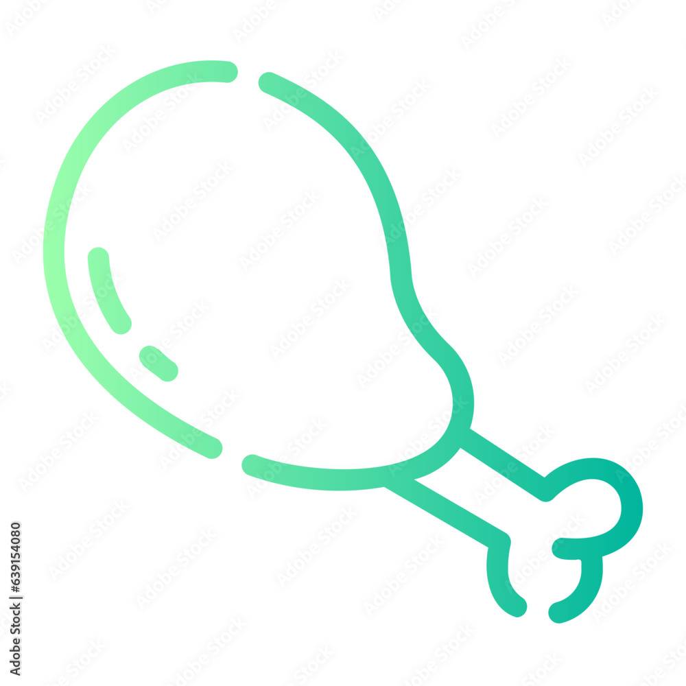 fried chicken Line Gradient Icon fried chicken Line Gradient Icon